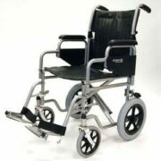 Car Transit Wheelchair with Detachable Arms Fold Down Back and Swing Away Footrests